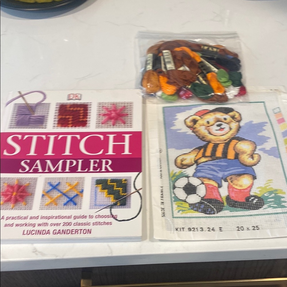 Stitch Sampler book and kit for needlepoint